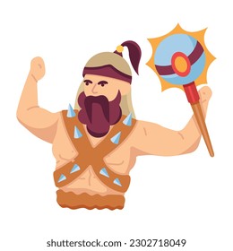 Have a look at flat illustration of mongolian god