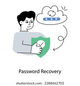 Have a look at latest flat illustration of password recovery 