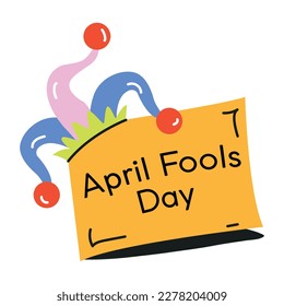 Have a look at modern flat icon of april fool