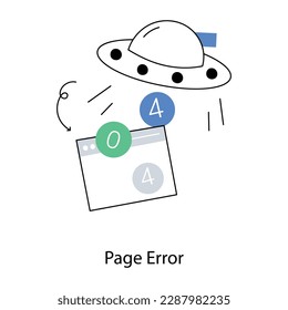 Have a look at modern flat illustration of page error