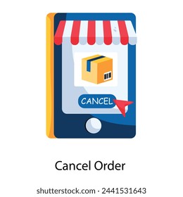 Have a look at order cancel flat icon 