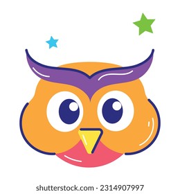 Have a look at owl face flat sticker 