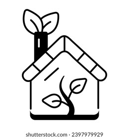 Sehen Sie sich das Symbol für die Linie pflanzlicher Verbindungen an 