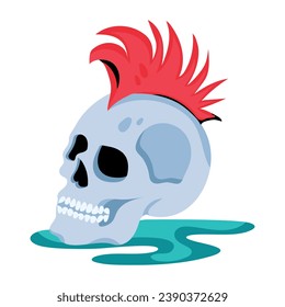 Have a look at punk skull flat icon 