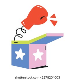 Have a look at scalable flat icon of punch joke 