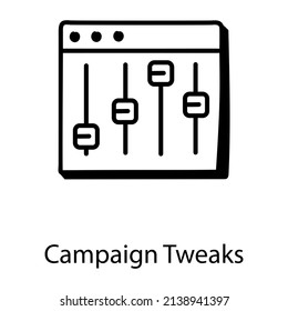 Echa un vistazo a este asombroso ícono de doodle de los ajustes de campaña 


