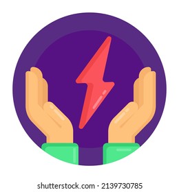 Have a look at this amazing flat icon of safe energy 

