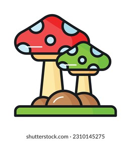 Have a look at this amazing icon of mushroom, oyster mushroom in modern style