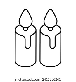 Have a look at this amazing icon of candles, beautiful vector of burning candles