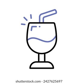 Have a look at this amazing icon of drink glass, wine glass vector design