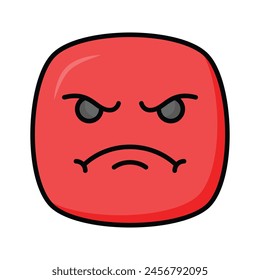 Have a look at this amazing icon of angry emoji, premium vector