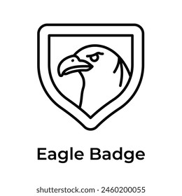 Have a look at this amazing icon of eagle badge in modern style