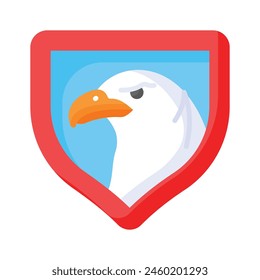 Have a look at this amazing icon of eagle badge in modern style