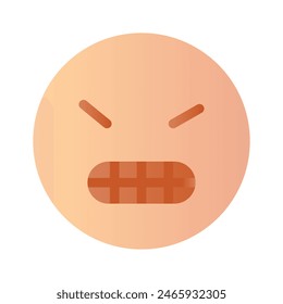 Have a look at this amazing icon of angry emoji, premium vector