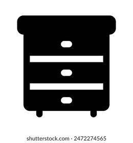 Have a look at this amazing icon of drawer, ready to use vector