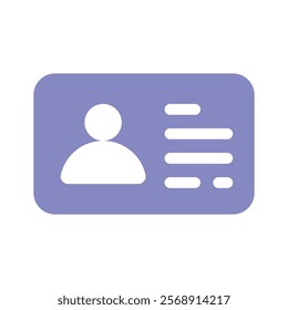 Have a look at this amazing icon of id card in trendy style