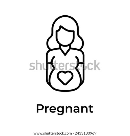 Have a look at this amazing icon of pregnant woman in trendy style