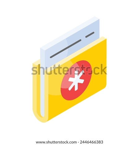 Have a look at this amazing icon of medical data, isometric vector of patient medical record