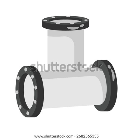 Have a look at this amazing icon of pipe connector in modern design style