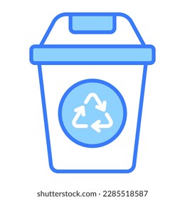 Have look at this amazing vector of recycling trash bin, garbage bin icon