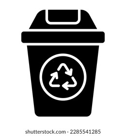Miren este increíble vector de reciclaje de basureros, icono de basureros