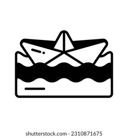 Have a look at this at this amazing vector of paper boat in modern style, origami boat
