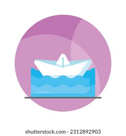 Have a look at this at this amazing vector of paper boat in modern style, origami boat
