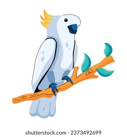 Have a look at this beautiful cockatoo flat icon 