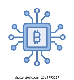 Have a look at this beautiful icon of Cpu mining, customizable vector