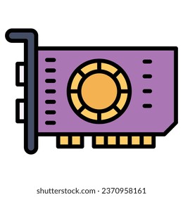 Have a look at this beautiful icon of gpu mining, customizable vector