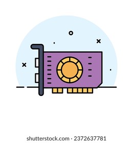 Have a look at this beautiful icon of gpu mining, customizable vector