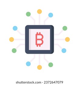 Have a look at this beautiful icon of Cpu mining, customizable vector