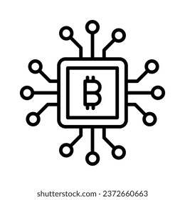 Have a look at this beautiful icon of Cpu mining, customizable vector
