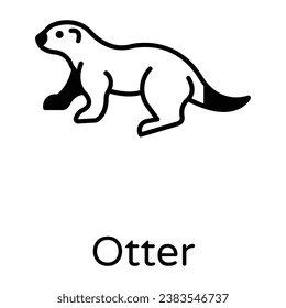 Have a look at this beautiful solid icon of otter 