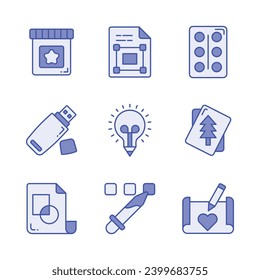 Have a look at this beautifully designed art and design icons set