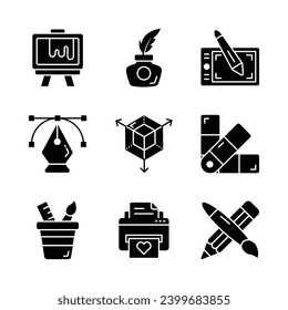 Have a look at this beautifully designed art and design icons set