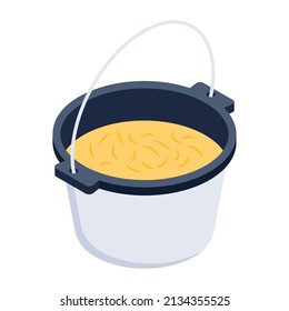 Have a look at this campfire cooking isometric icon 

