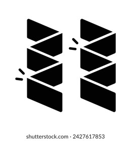 Have a look at this carefully crafted icon of streamer, party ribbons vector design