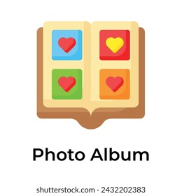 Werfen Sie einen Blick auf dieses sorgfältig gestaltete Fotoalbum Vektor-Design