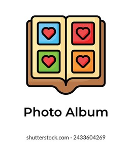 Have a look at this carefully designed photo album vector design