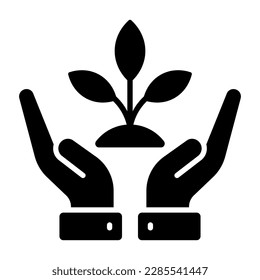 Echen un vistazo a este pegadizo diseño vectorial de cuidado ecológico, icono premium de cuidado vegetal