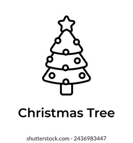 Have a look at this creative and beautiful icon of Christmas tree, up for premium use