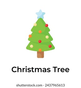 Echa un vistazo a este icono creativo y hermoso del árbol de Navidad, listo para su uso premium