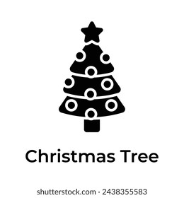 Echa un vistazo a este icono creativo y hermoso del árbol de Navidad, listo para su uso premium