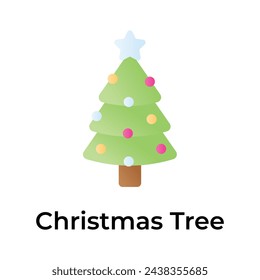 Echa un vistazo a este icono creativo y hermoso del árbol de Navidad, listo para su uso premium