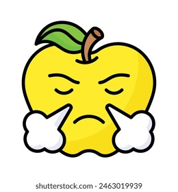 Have a look at this creative icon of frustrated emoji, trendy style vector
