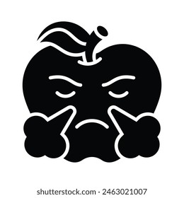Echa un vistazo a este ícono creativo de emoji frustrado, Vector de estilo de moda