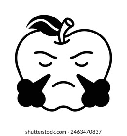 Have a look at this creative icon of frustrated emoji, trendy style vector