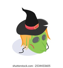 Have a look at this creative icon of scary witch