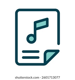 Have a look at this creative icon of audio music file in modern style